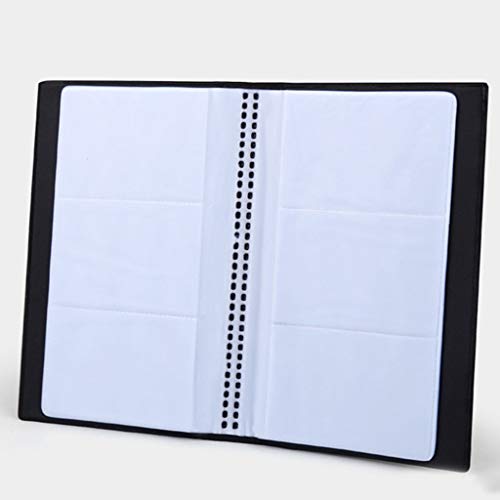 Capa de couro F Fityle 40/120/180/240/300 cartões de identificação de cartão de crédito, organizador