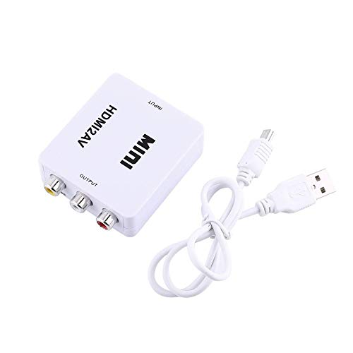 Adaptador HDMI a AV convertidor de video compuesto 1080p RCA CVBS para PC y reproductor DVD