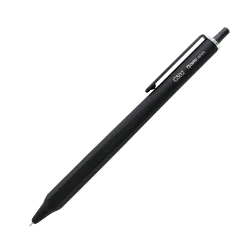 Image of OHTO GS02 Black Roller Gel Pen - Metal Design with Aluminum Barrel, 0.5mm Black Ink Fine Point, Quick-Dry Ceramic Ink, Smudge-Free Writing, Perfect for Office, Journaling and Gifts. AP-Certified Japan