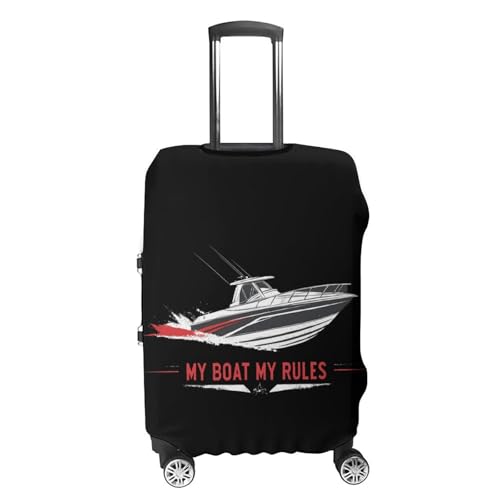Motorboat Boating Captain Luggage Covers Washable Travel Suitcase Cover Elastic Baggage Protector4