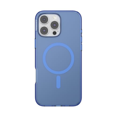 Image of PopSockets iPhone 16 Pro Max Case Compatible with MagSafe, Phone Case for iPhone 16 Pro Max, Wireless Charging Compatible, Case Only - Vermeer Blue