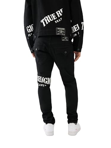 True Religion Brand Jeans Men's Rocco Tossed Logo Skinny Jean4
