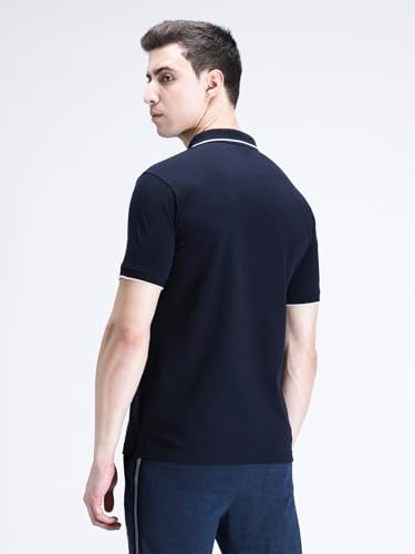 Image of CROCODILE Men Solid Polo T-Shirt | 100% Cotton | Short Sleeve | Slim Fit | Button Placket White
