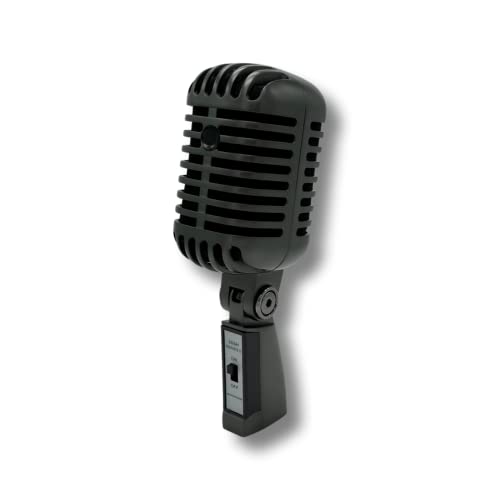 Vintage Style Metal Condenser Streaming Microphone, Satin Graphite Color, Old Retro Look, Cardioid Mic With Xlr Cable For Streaming, Broadcasting, Studio Recording, Props, Hand Prop, Hand Held #TOP13