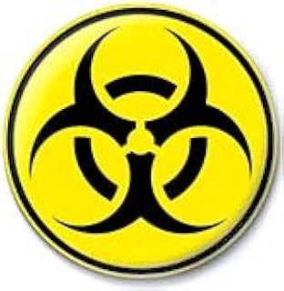 Biological Hazard Symbol Pinback Button 1.25