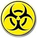 Biological Hazard Symbol Pinback Button 1.25