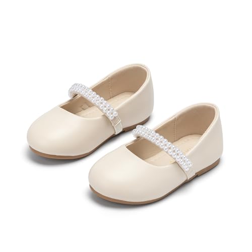 Image of PHIRAMIN Tollder Girl Dress Shoes - Little Girl Ballet Flats for Wedding Party