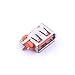 20 Pcs AF10.0 Side Insert Short Body Three Straight Feet Lengthened 1.0 Sided Iron Shell Thickened 1.5PBT Orange Glue USB Connector Plug-in Type-A 906-151A1118D10200