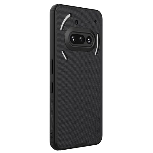 Image of Nillkin Case for Nothing Phone 3A (6.7 inch Inch) Super Frosted Shield Pro Hard Back Soft Border (PC + TPU) Shock Absorb Cover Raised Bezel Camera Protect PC Black Color