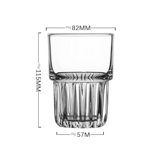 Vasos de agua vasos transparentes para beber de cristal grande texturizado 3