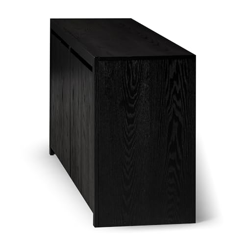 Maven Lane Iris Contemporary Large Wooden Sideboard, Accent Buffet Server Table With Doors For Kitchen Or Living Room In Refined Black Finish thumb #8