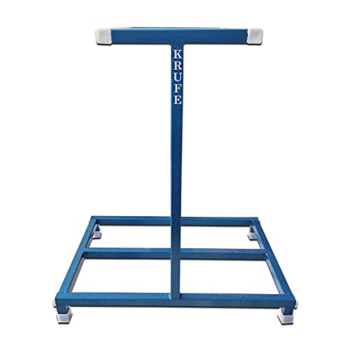 Image of KRUFE Mild Steel Inverter Stand /Trolly . Inverter Trolley for Home Trolly, Inverter with Battery Trolly, Inverter Battery Trolly, Inverter Stand for Home, Inverter Trolley, Metal Inverter Trolly (DUAL BATTERY, BLUE)