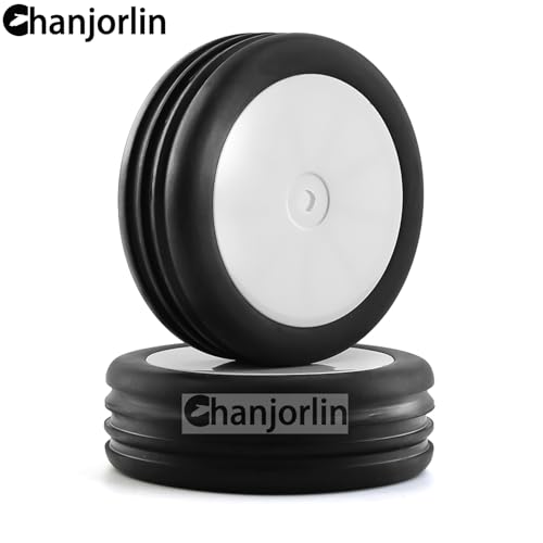 Chanjorlin 1/10 RC Off Road racing Tires and Wheels Rims 12mm Hex Front and Rear Tyres For 1:10 Scale Buggy Car Serpent Spyder SRX2 SRX4 XRAY XB2 Tekno EB410 yokomo yz4 Tamiya TD4 TT-02B DF-02 4PCS
