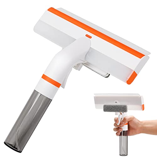 Squeegee for Shower Glass Door, All-Purpose Window Squeegee with Spray Bottle for Bathroom, Shower Doors, Mirrors, Tiles and Car Windows - Streak-Free