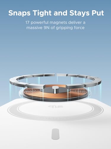 Image of UGREEN MagFlow 10,000mAh Power Bank, Qi2 25W Certified Wireless Charging, Magnetic Portable Charger for MagSafe with Built-in Cable, 30W USB-C Battery Pack for iPhone 17 Pro Max /16 /15 /14 /13 /12, White