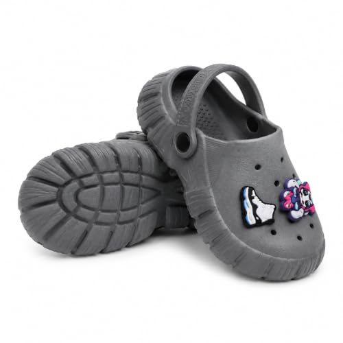Image of Unisex Kids Clogs Soft Anti Skid Mules Sandals with Adjustable Back Strap Indoor & Outdoor Slipper for Boys & Girls Everyday Use Waterproof Jibbex Slides