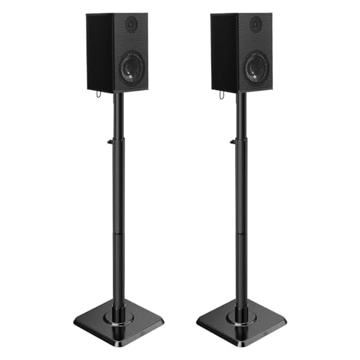 Mounting Dream Speaker Stands Height Adjustable for Satellite & Small Bookshelf Speakers, Set of 2 Floor Stand Mount for Bose Polk JBL Sony Yamaha and Others - 11LBS Capacity MD5402