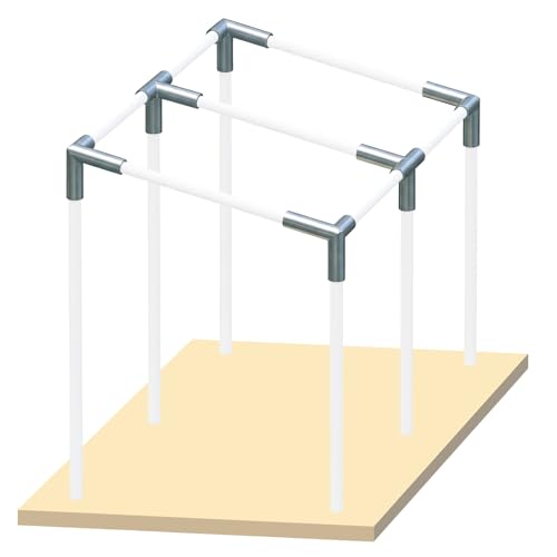 Frienda 6-Leg Lean-to Canopy Fittings for Under 1-3/8 Pipes 6 Pcs Lean to Carport Frame Connectors Kit DIY Project for Slant Roof Carport Shed Gazebo Greenhouse Shelter Deck Pipes Not Included