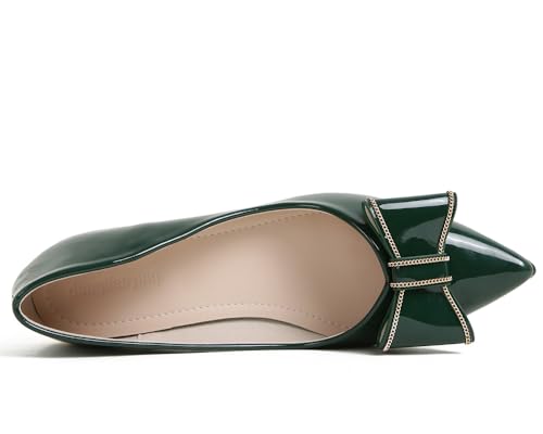 Women's Chunky Closed Toe Low Block Heels Work Pumps Comfortable Dress Wedding Shoes for Party Office4