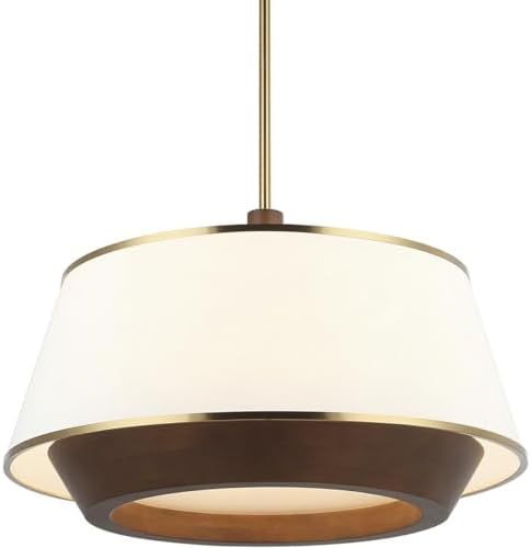 Desert Flyer 520P06SBW 6-Lt Pendant - Satin Brass/Medium Walnut