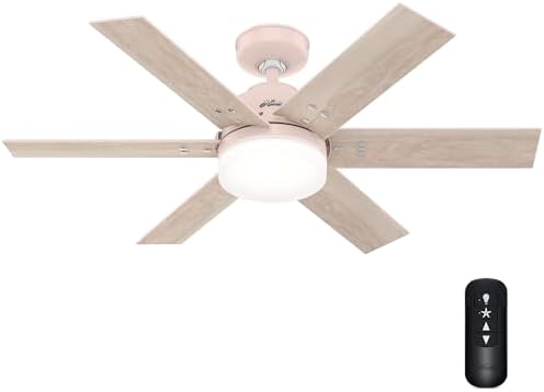 Hunter Fan Company 51207 Pacer Ceiling Fan, 44, Blush Pink