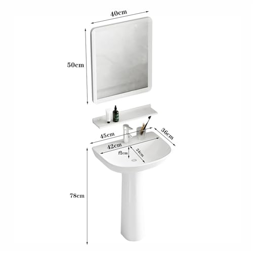 El mejor review de Lavabo pie blanco que Puedes comprar On-line. 21 Imagen adicional