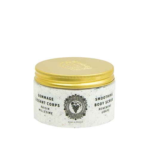 Panier des Sens Body Scrub with Grape from Provence - Exfoliating for Body, Hands and Feet - Made in France, 95% of Natural Ingredients