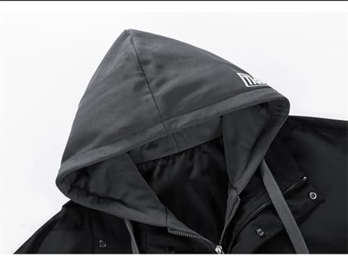 Vsadsau Men Fake Two Piece Hoodies Jacket Patchwork Outwear Male Coats Spring Unisex Jacket3