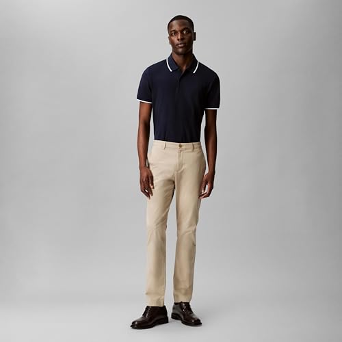 Calvin Klein Men's Stretch Pique Solid Tipped Polo3