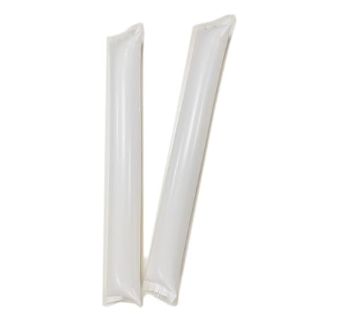 Confezione da 30 paia di applauditori gonfiabili rumorosi in plastica. Articoli di festa e animazione. Bastoncini di cotillon, ideali per calcio, feste, compleanni, comunione (60, bianco)