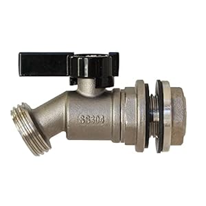 RBS006 Stainless Steel Rain Barrel Spigot (Quarter Turn Ball Valve)