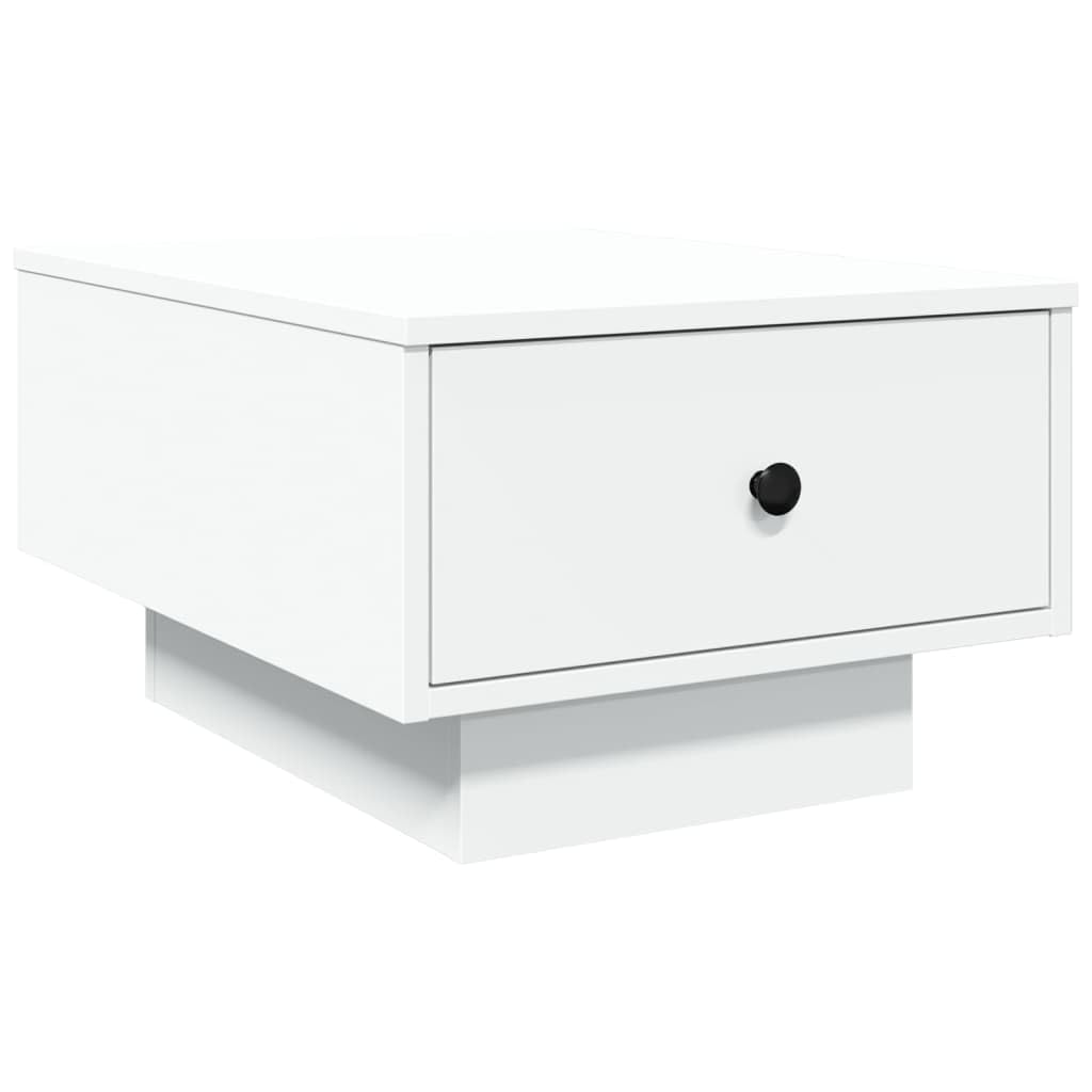 Vidaxl White Coffee Table, Centre End Table For Living Room Hallway, Accent Console Sofa Table For Decorative, Modern Style, Engineered Wood