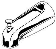 American Standard 022650-2950A Diverter TUB SPOUT-Slip ON 5/8 O.D. COP, Satin