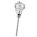 PT100 Industrial Temperature Sensor Probe with 1/2 Inch NPT Thread – Stainless Steel RTD Probe, 8mm Diameter, -200°C to 420°C Range, IP67 Rated Terminal Head