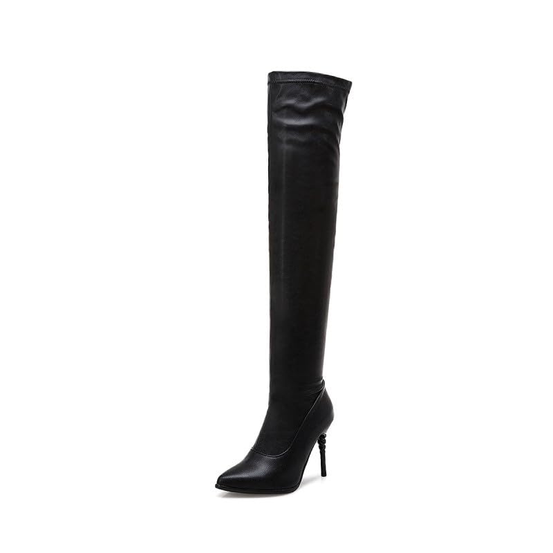 Bottes de pole dance stretch à talon haut 10cm avec zip latéral pratique