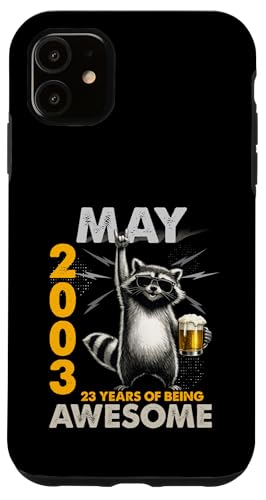 23rd Birthday Raccoon Beer May 1996 Vintage 23 Years Old �X�}�z�P�[�X iPhone 11 �p