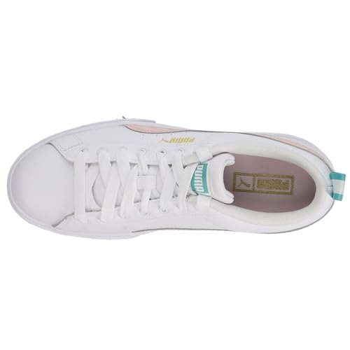 PUMA Girl's Mayze Leather (Big Kid) Puma White/Chalk Pink 4.5 Big Kid M4