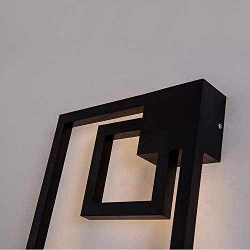 Applique murale LED noir mat 35cm pour chambre et couloir - 6
