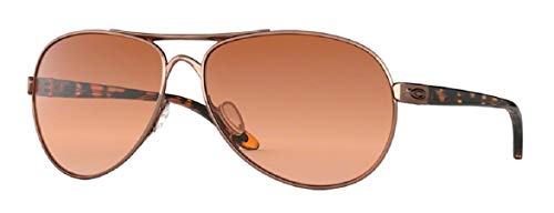 Oakley Feedback OO4079 407901 59M Rose Gold/VR50 Brown Gradient Sunglasses For Men For Women+BUNDLE with Oakley Accessory Leash Kit