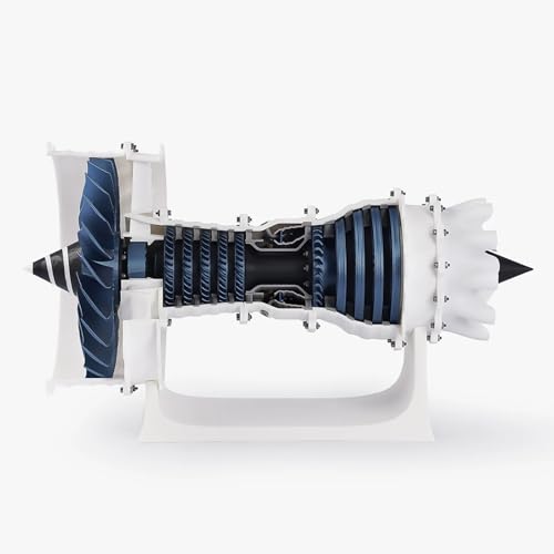 Bambu Lab Makerworld MH006 Jet Engine Creative Model Components-Engine Aircraft 3D Printed DIY Parts Compatible with Bambulab P1P/P1S,A1,X1/X1C/X1E-Prints NOT Included-NOT for A1 Mini