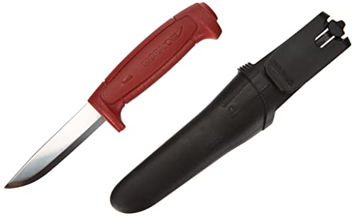 Couteau poignard Mora Basic 511 rouge avec lame fixe de 9 cm - 2