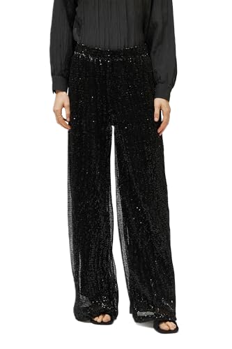Pantalon à paillettes noir parfait pour briller en soirée de gala