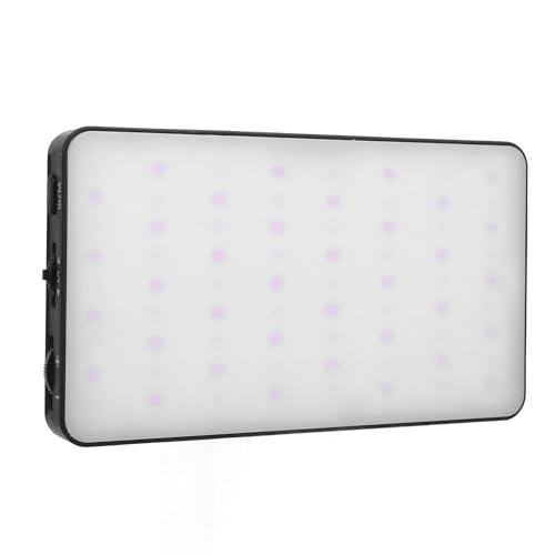 Photography Video Fill Light, Selfie Light for Phone, 2500K to 9000K RGB Rechargeable Clip Video Light with Cold Shoe Adapter for Outdoor Conference Live Streaming