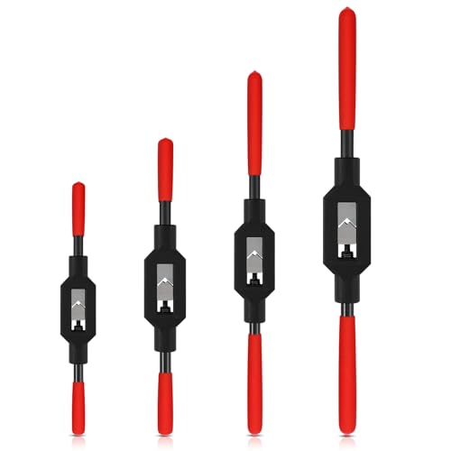 Image of WILLBOND 4 Pcs Adjustable Tap Wrench M1-M20 Ratcheting Tap Handle Tool for Reamer for Automotive Thread Repair, Pre-oiled for Protection (1 /16 inch-1 /4 inch,1 /16 inch-3 /8 inch,3 /16 inch-1 /2 inch,1 /4 inch-3 /4 inch)