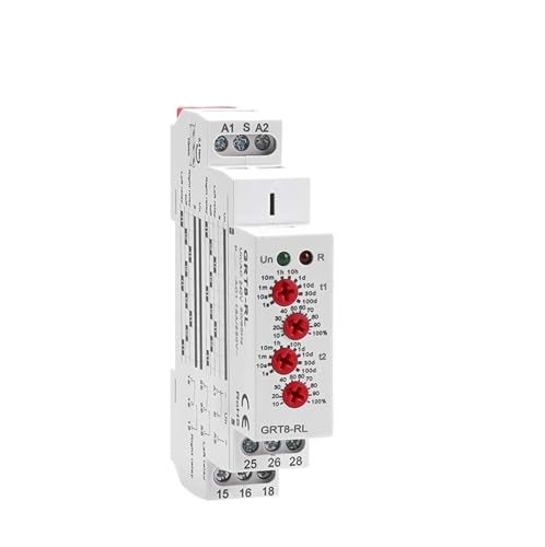 Relais double temps rail DIN module retard programmable AC 220V DC 24V