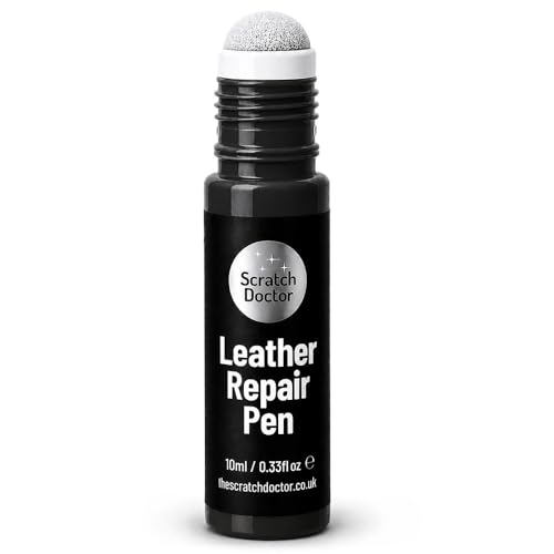 Scratch Doctor Leather Repair Pen Scratch Remover Colour Repair for Leather Faux Vinyl Furniture Sofas Car Seats Shoes Bags (Black, 10ml)