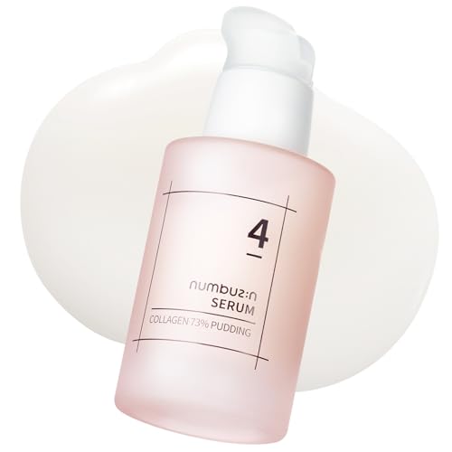 numbuzin No.4 Collagen 73% Pudding Serum | Wrinkle Care, Aging Dull Skin, Brightening, Elastin, Hyaluronic Acid, Niacinamide | Korean Skin Care for Face, 50ml