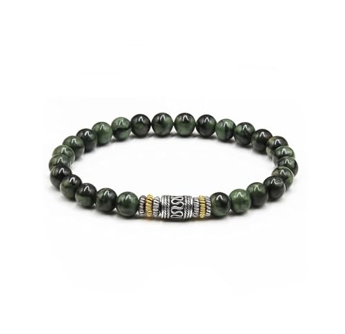 Kartini Studio Jade Beads Bracelet, Green Jade and Sterling Silver Beads Bracelet, Quality Bead Jewelry