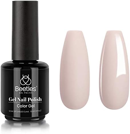 Beetles Gel Nail Polish, 1Pcs 15ml Stone Beige Color Soak Off Gel Polish LED Lamp Cured Nail Art Manicure Salon DIY at Home