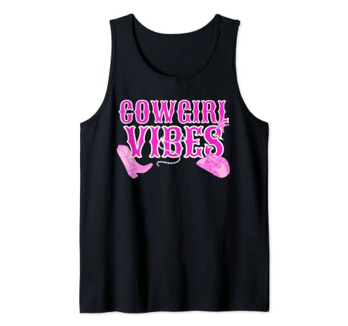 Rosa selvaggio West Western Rodeo Yeehaw Paese Cowgirl Vibes Canotta